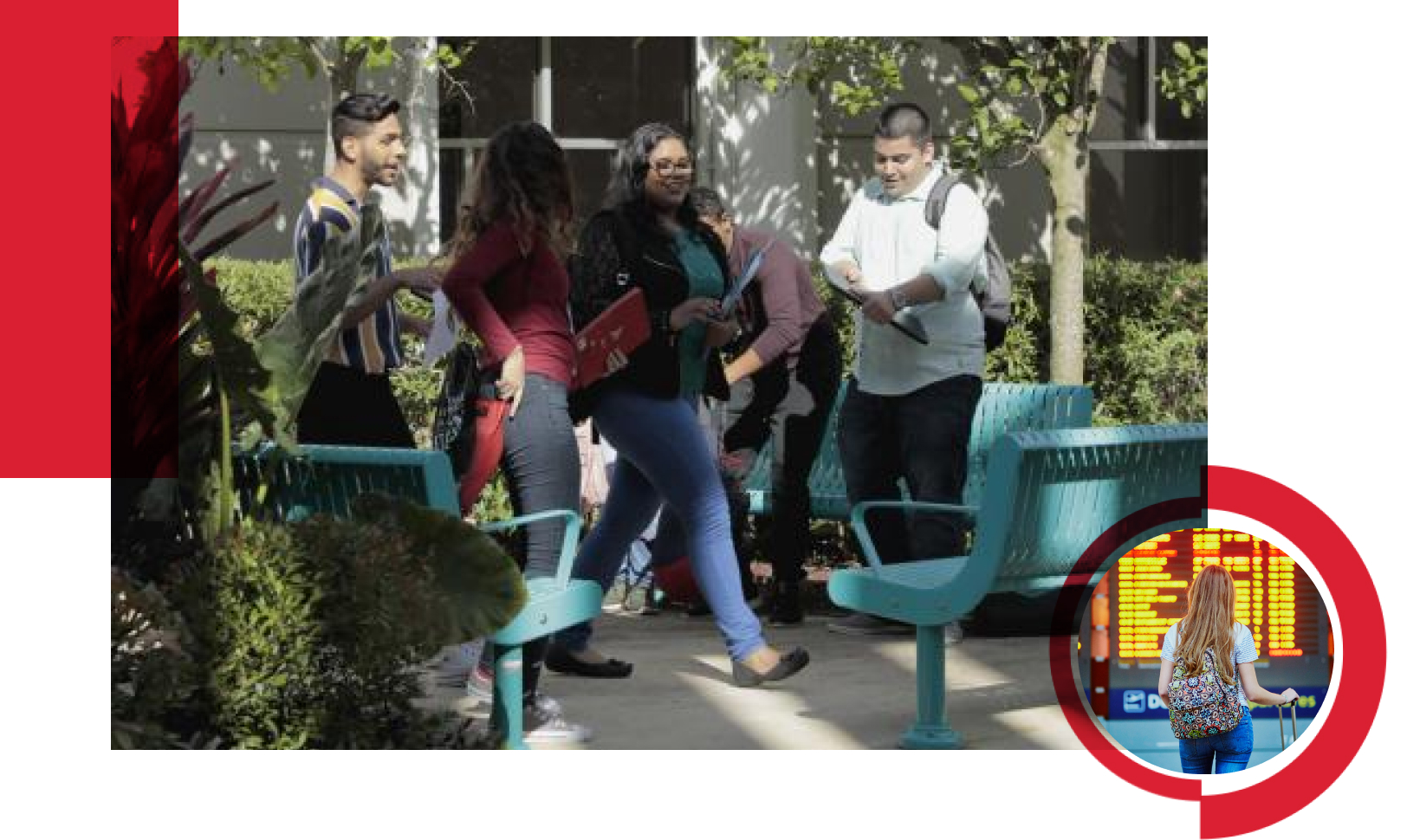 grupo de estudiantes sonriendo a cámara