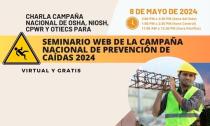 SEMINARIO WEB DE LA CAMPAÑA NACIONAL DE PREVENCION DE CAIDAS 2024