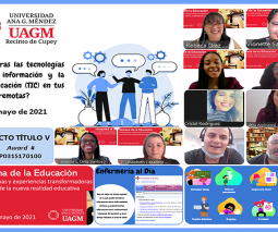 Foto montaje de diferentes imagenes de perfiles de personas hablando por un micrófono