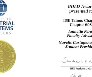 IISE Taínos recibe premio oro a la excelencia 