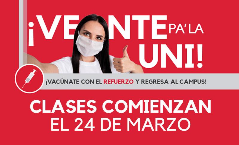 vente pa' la UNI - clases comienzan en marzo