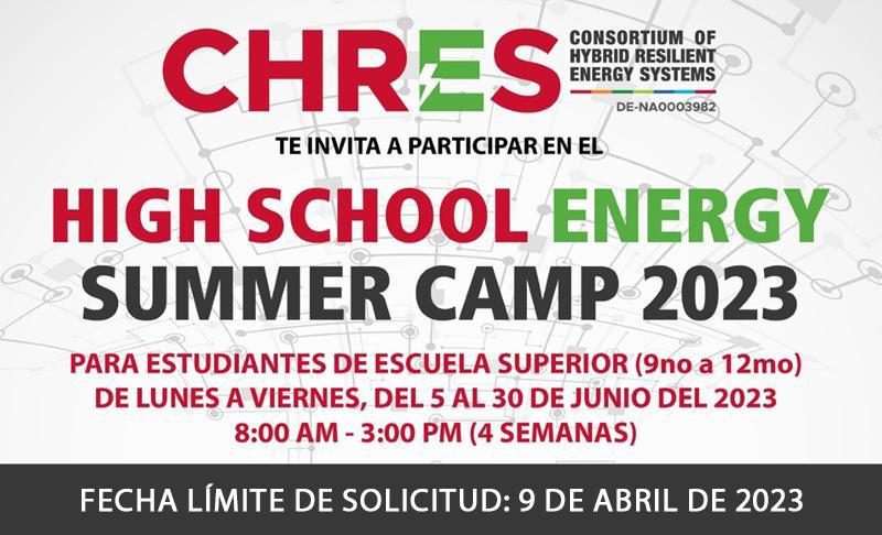 High School Energy Summer Camp 2023 