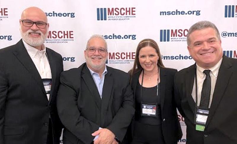 El equipo de la UAGM Carolina que participó en la conferencia anual de la MSCHE